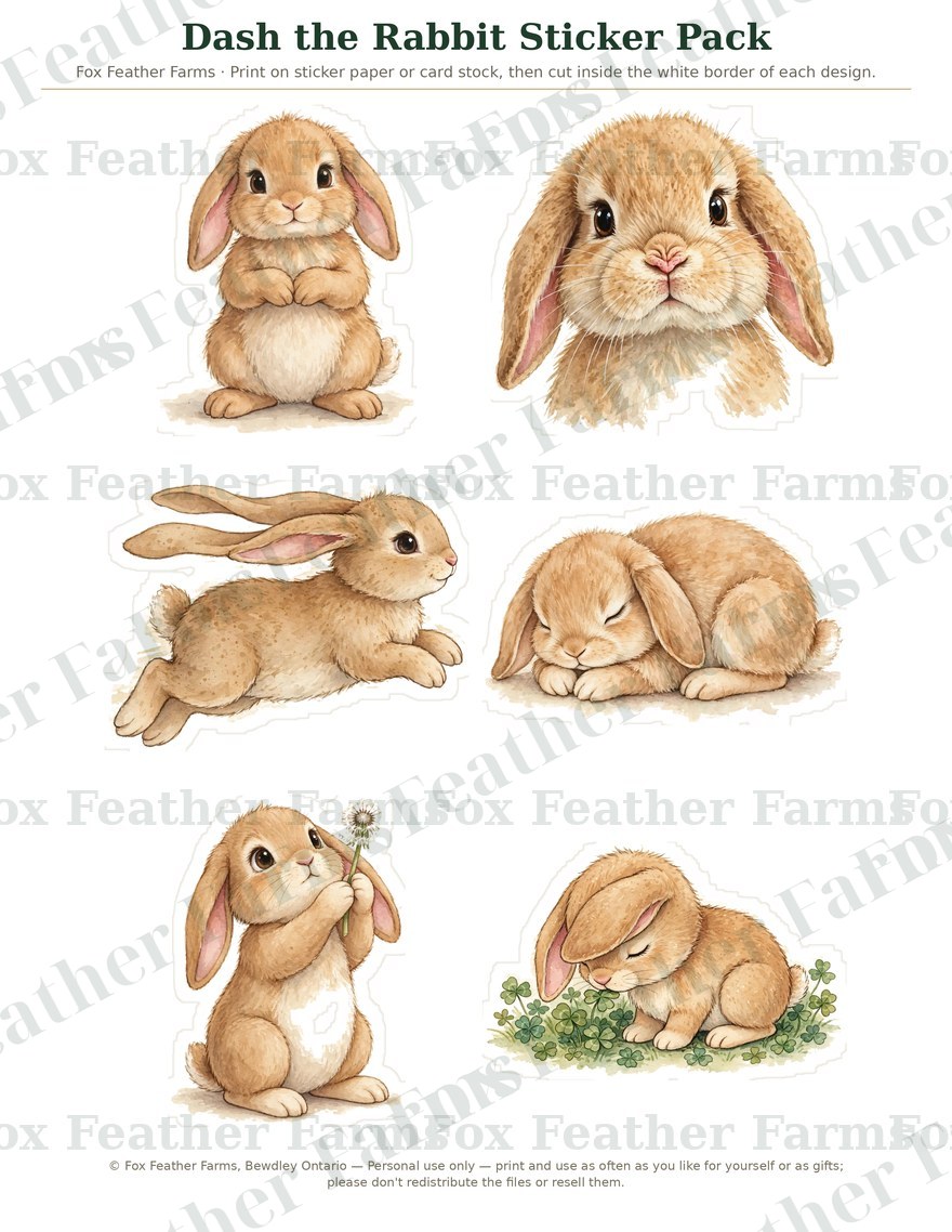 Dash the Rabbit Sticker Pack
