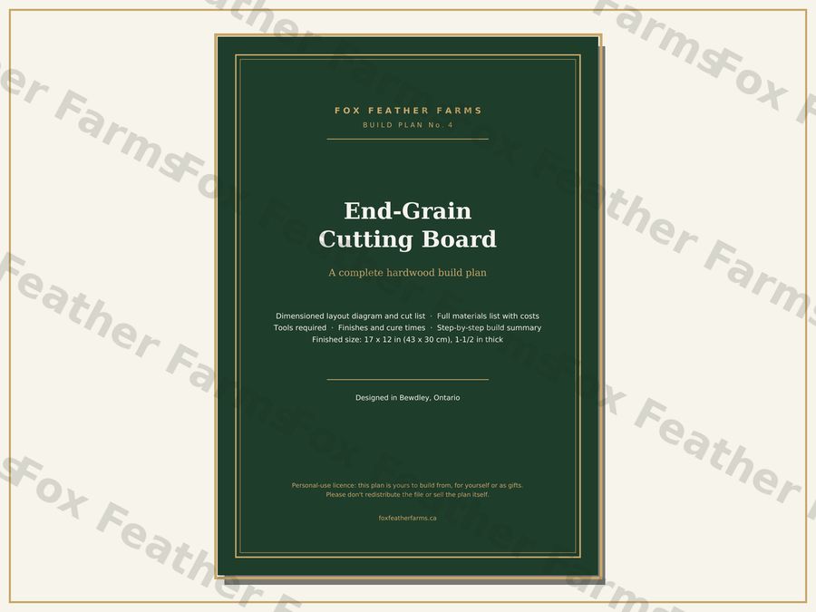 End-Grain Cutting Board — Build Plan (Blueprint #4)