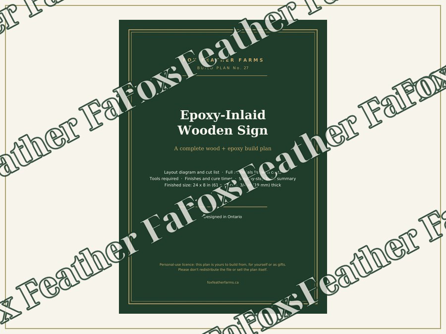 Epoxy-Inlaid Wooden Sign — Build Plan (#27)