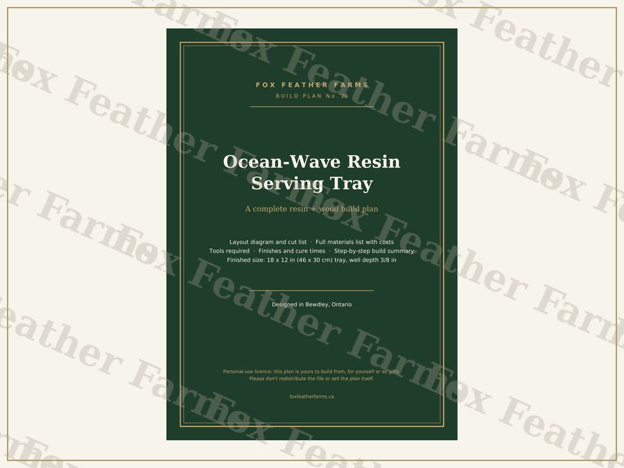 Ocean Wave Resin Serving Tray — Build Plan (#20)