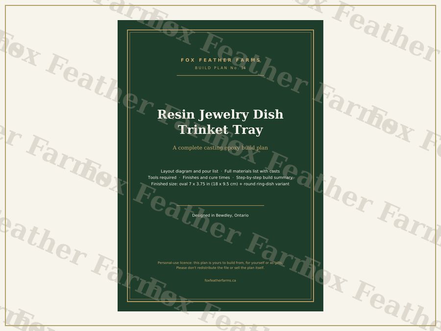Resin Jewelry Dish / Trinket Tray — Build Plan (#14)