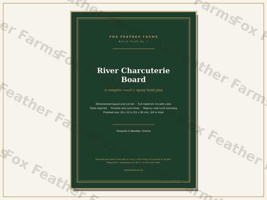 River Charcuterie Board — Build Plan (Blueprint #1)