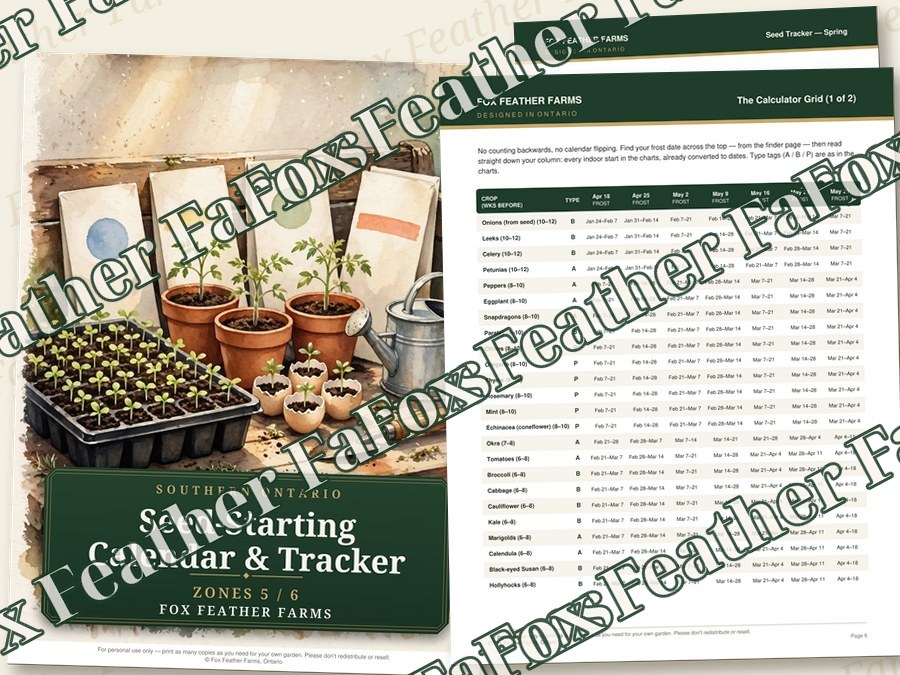 Southern Ontario Seed-Starting Calendar & Tracker (Zones 5/6)