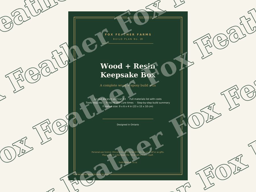 Wood + Resin Keepsake Box — Build Plan (#28)
